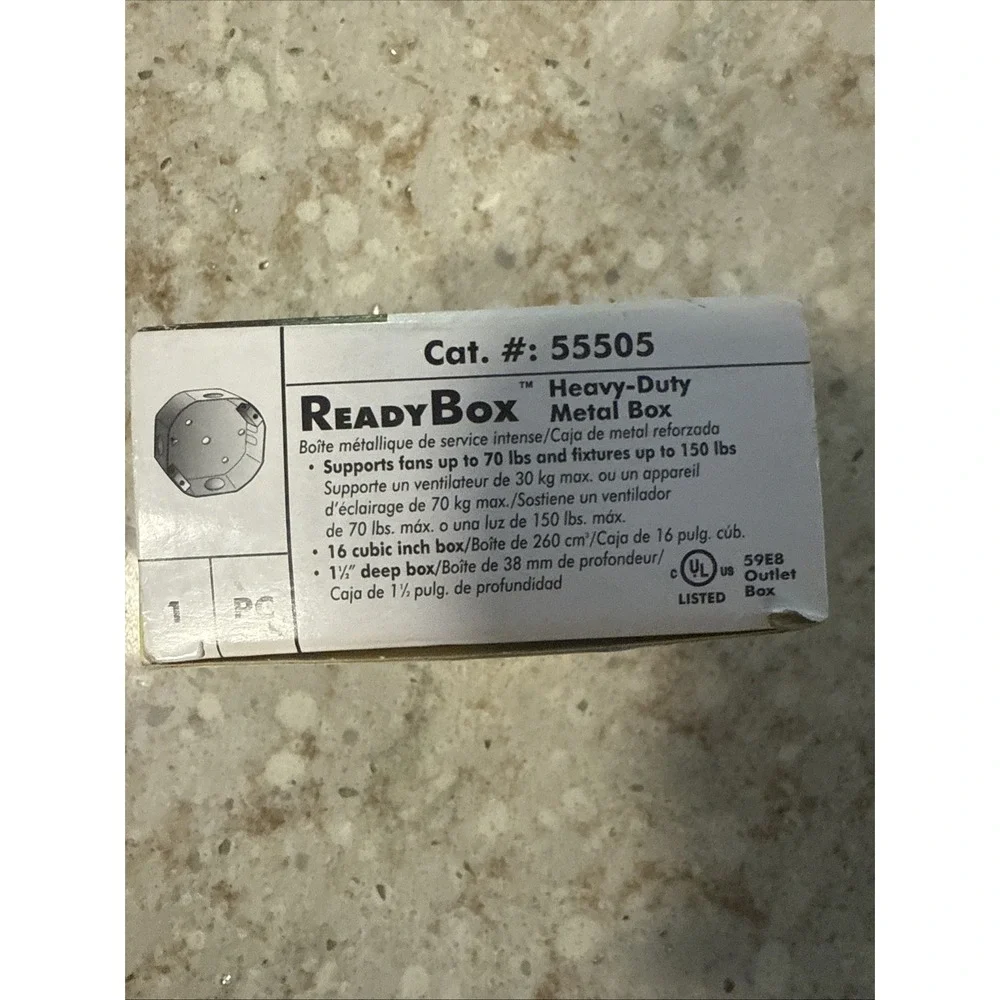 Pass & Seymour Octagon Ceiling Box Metallic Steel 1-1/2